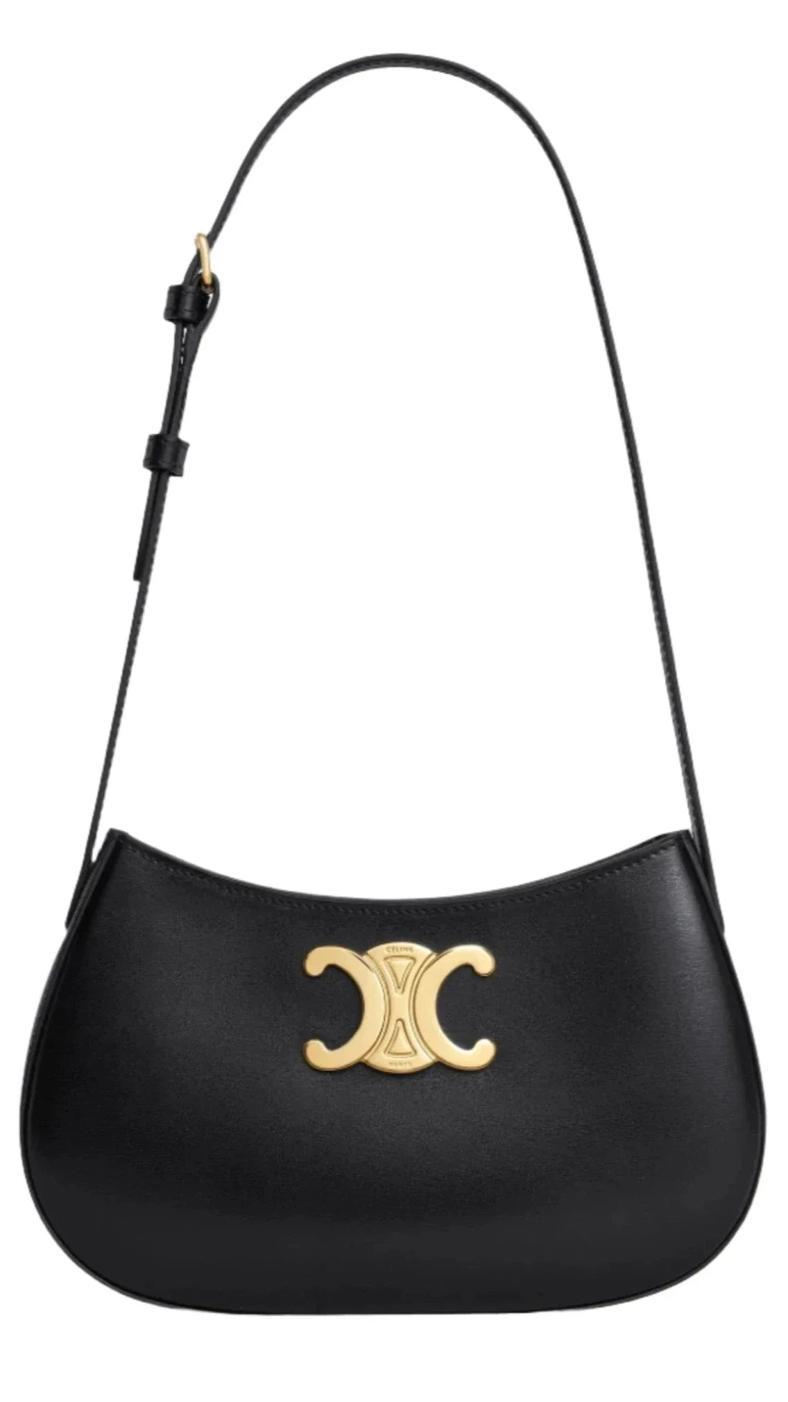 CELINE Tilly Bag In Shiny Calfskin "Black"