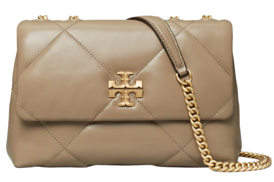 Tory Burch Kira quilted shoulder bag "Taupe Oak"